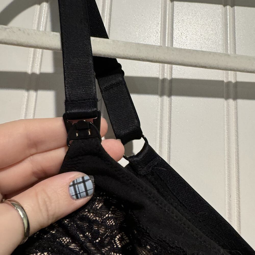 Panache Sophie Nursing Bra Black Lace Size 38F - Picture 4 of 7